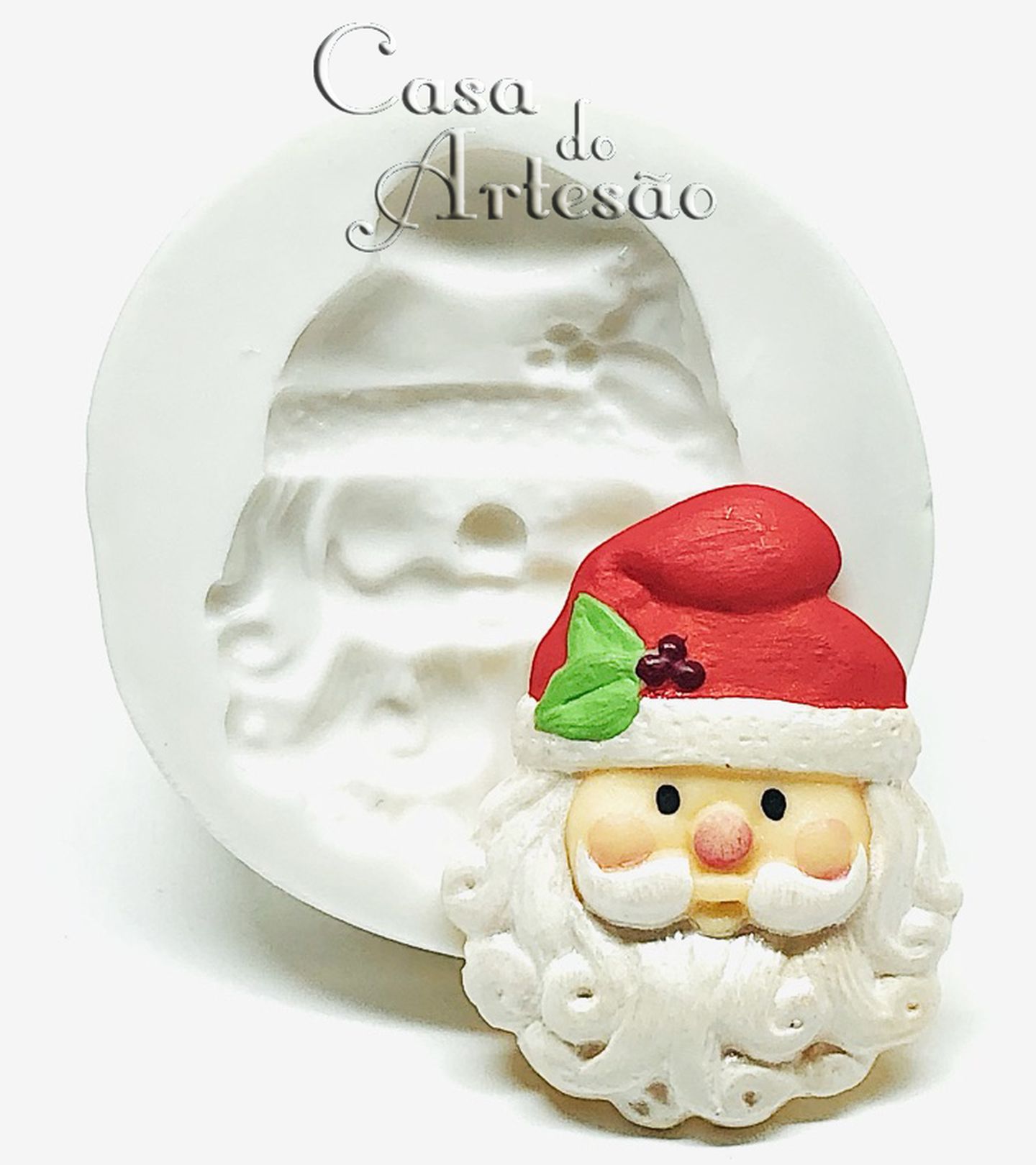 Molde de silicone - Rosto Papai Noel - P937
