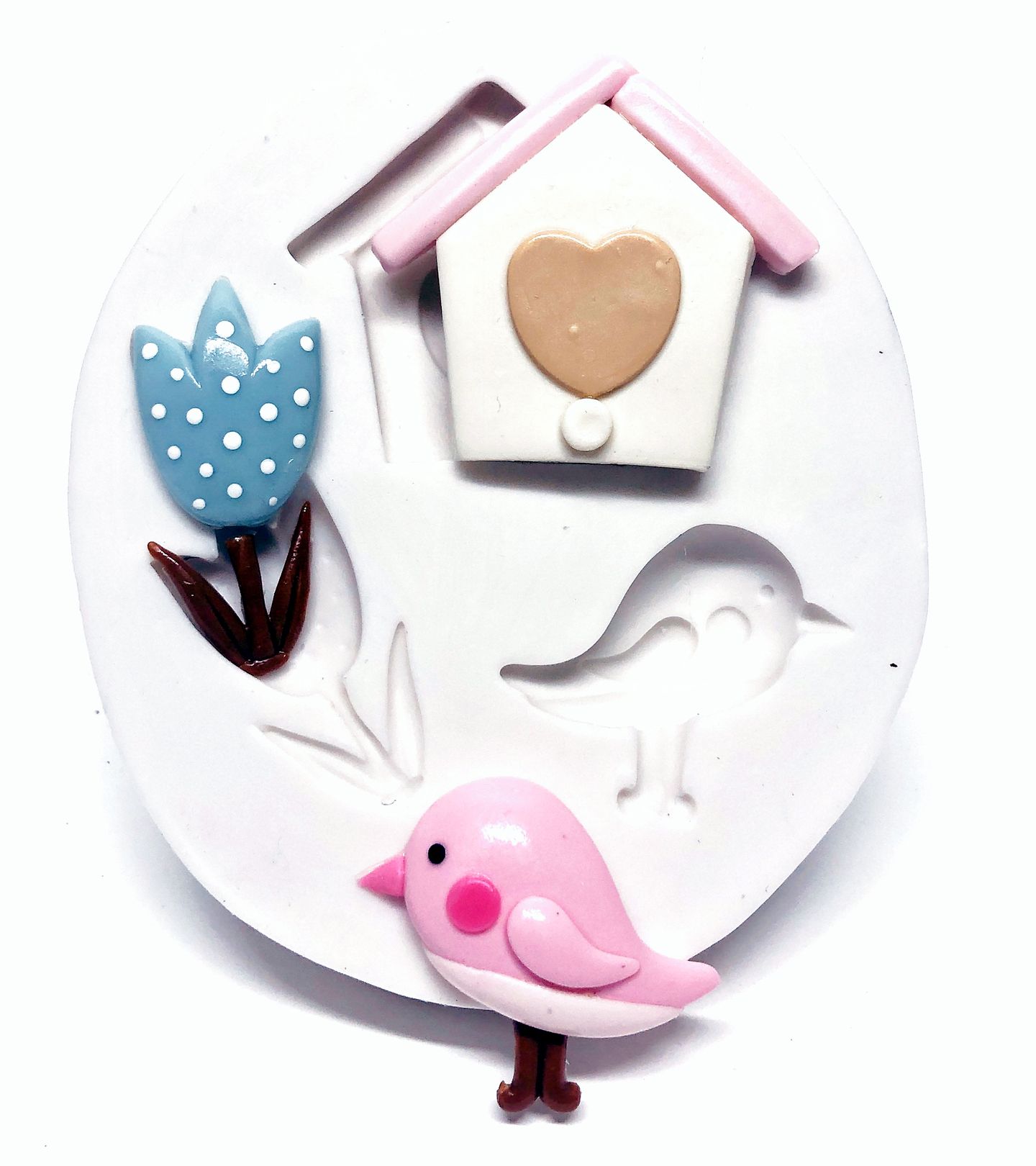 Jardim Encantado - Casa, Flor e Pássaro - Medio - P277